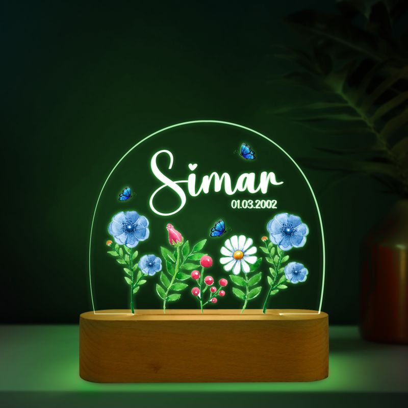 Personalized Name Led Lamp Gift for Girls, Boys, Kids, Girlfriend, Boyfriend, Husband, Wife Custom Name Light Bedside Desk Table Lamp 7 Color Changing Light